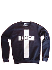 BOY LONDON Felpa da uomo con croce Maglia Manica lunga Cotone size XS