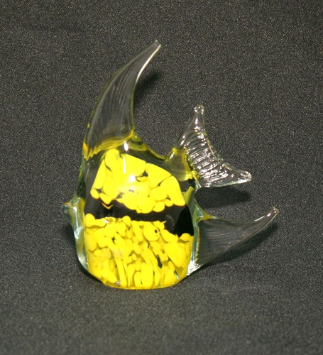 Statuina pesce angelo vetro