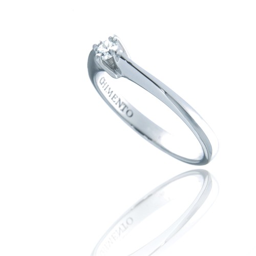 Anello chimento oro bianco - anello,