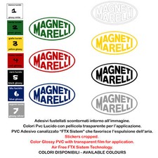 Magneti marelli adesivi pvc moto sticker sponsor helmet tuning 2 pz. cm. 10-15
