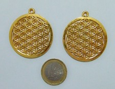 2pz ciondolo fiore della vita 40mm  bijoux per collana, bracciale