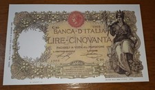 lotto 2 banconota 50 lire buoi