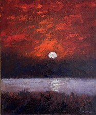 quadro a olio su cartone