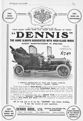 Dennis touring car con - touring, motore