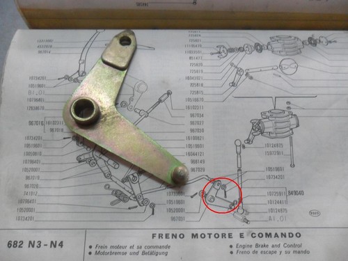 Leva rinvio freno - leva, motore