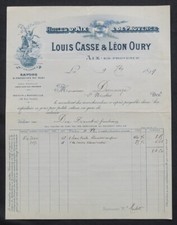 Facture aix 1899 - 1899, huilerie