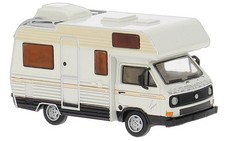 VW Volkswagen T3 Camper - 1983 - bianco/nero - Brekina 1:87