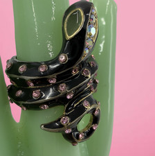 Anello smaltato strass VINTAGE