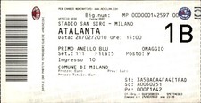 Biglietto stadio AC Milan vs