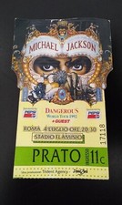 Biglietto Concerto Michael Jackson - Roma 1992 Tour Dangerous. 