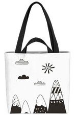 Borsa cartone animato montagne