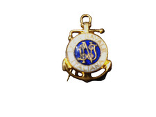 Spilla portativa Lega Navale Italiana in metallo giallo punzonata SAF Firenze