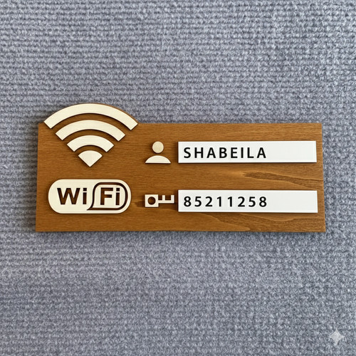 Insegna password wifi legno - password, di