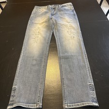 Gucci pantalone denim blu jeans taglia 31 nuovo senza etichette