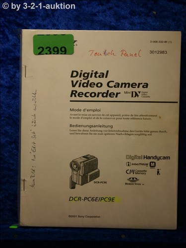 Sony manuale uso dcr pc6e - d'uso,