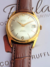 Raro orologio automatico vintage uomo Kismet 41 rubini anni 60 placcato oro