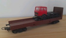 LIMA HO H0 OTTIMO CARRO PIANALE CON MOTRICE FIAT 682 FS TRENINO ELETTRICO TRENO