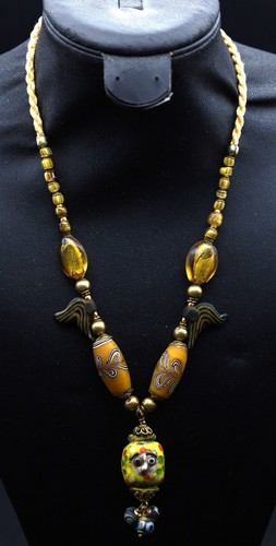 Collana perle vetro e - in,