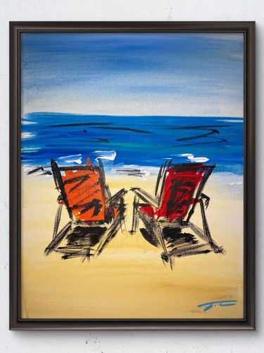 Due sedie spiaggia astratte - da,