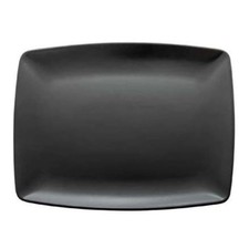 Set 6 Piatti Rettangolari London Neri Porcellana 31x25 cm