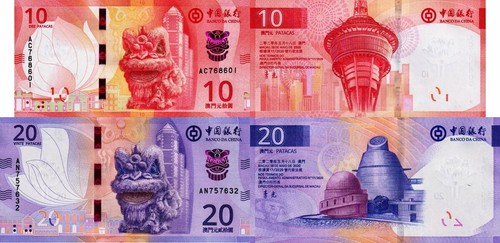 Macao lotto 2 banconote - macao,