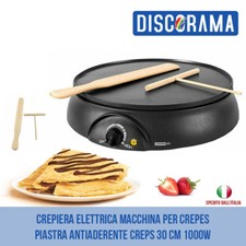 CREPIERA ELETTRICA MACCHINA PER CREPES PIASTRA ANTIADERENTE CREPS 30 CM 1000W