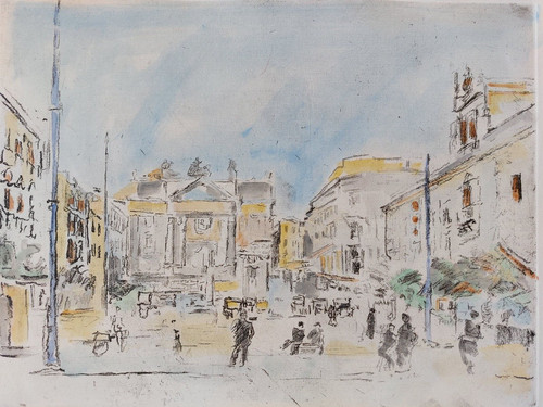 Michele cascella piazza - michele, cascella-"piazza