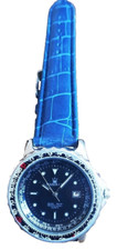 Maserati Orologio da Polso Uomo Vintage in Acciaio Quarzo Quadrante Blu