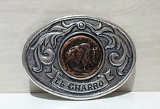 EL CHARRO Fibbia Zamak Made Italy Ovale (6.5 x 9) per Cintura ANNI 80 (PANINARO)