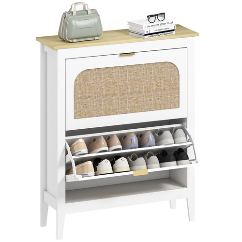 Homcom scarpiera slim stile - scarpiera,