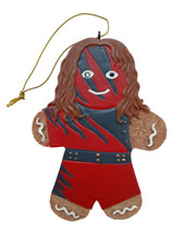 WWE WRESTLING MASKED KANE GINGERBEARD, PAN DI ZENZERO, ORNAMENTO NATALIZIO