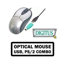 MOUSE OTTICO USB PS/2 COMBO DIGITUS DA-20116 ERGONOMICO ALTA PRECISIONE-