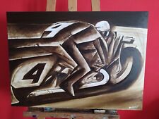 quadro DIPINTO A MANO Futurismo arte moderna 70*50  Buzzoni Filippo
