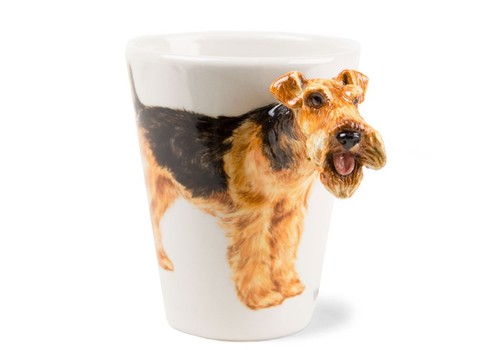 Blue witch handmade coffee mug - blue,
