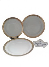 JAEGER BAVARIA 41pz Servizio Piatti Porcellana Oro Zecchino Lusso NUOVO  NEGOZIO