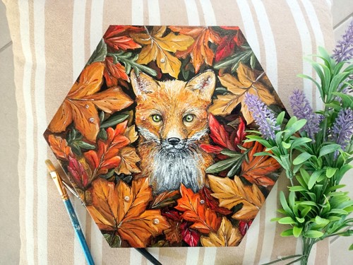 Piccolo quadro dipinto a - ,