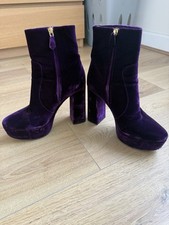 Stivali Prada viola velluto