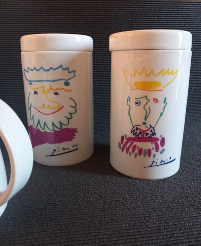 Two lidded jars tognana - lidded,