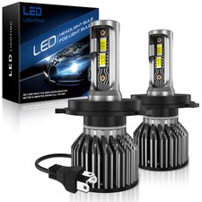 LED BULBS KIT H4 6000LM - 6000K Super Bright CANBUS Auto, ICE WHITE