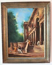 DIPINTO OLIO SU TELA "PERISTILIO DI UNA VILLA VENETA"