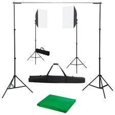 Kit Studio Fotografico con Luci Softbox e Fondale Fari per Fotografia vidaXL