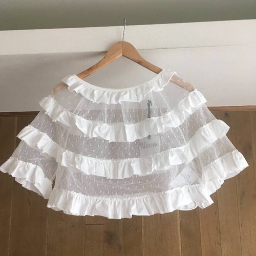 Top rosso valentino bianco - bianco, a