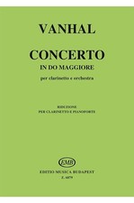 Concerto in do maggiore per clarinetto e orchestra Clarinet, Piano Music Vanhal