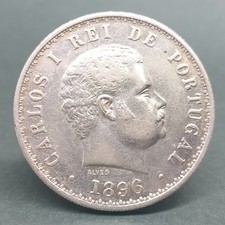 MONETA ARGENTO PORTOGALLO 1896