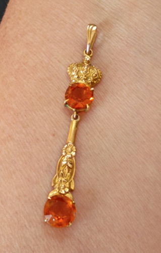 Ciondolo goccia ornato oro - , 14