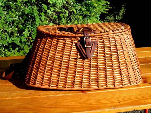 Raro cesto pesca vintage - cesto,