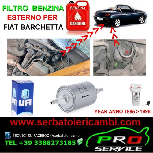Filtro benzina esterno 163mm - filtro,