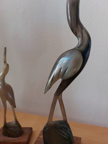 Statuine cicogna airone - 2x,