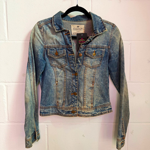 Giacca denim blu lavaggio