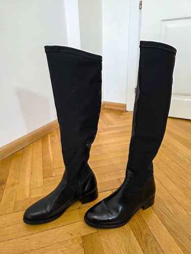 Stivali alti donna - neri, pelle